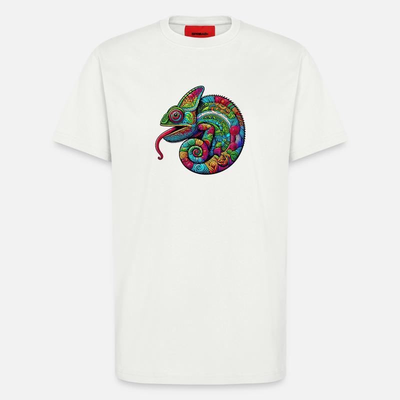 Caméléon - T-shirt bio décontracté fabriqué en UE - OFF WHITE