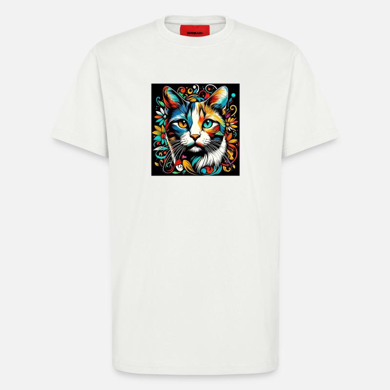 Katze - T-Shirt - made by SPREAD - OFF WHITE