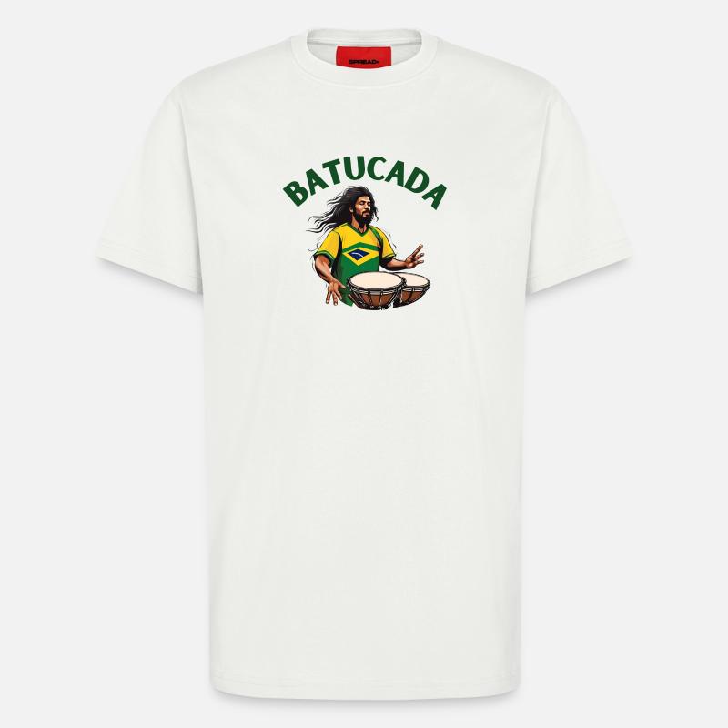 Batucada, batucada player, percussion - T-Shirt - made by SPREAD - OFF WHITE