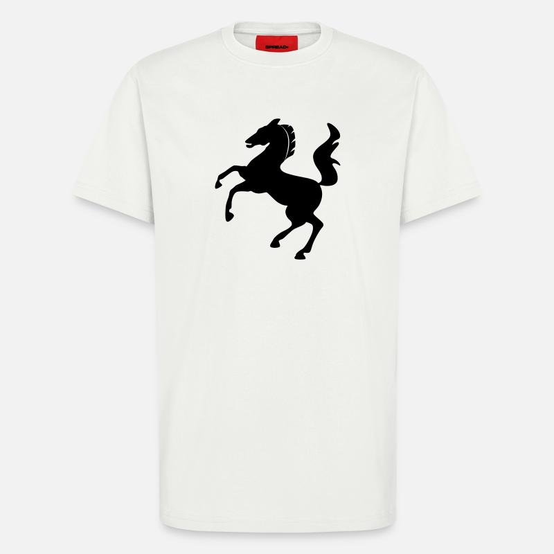 Pferd Symbol dynamisch springend - T-Shirt - made by SPREAD - OFF WHITE