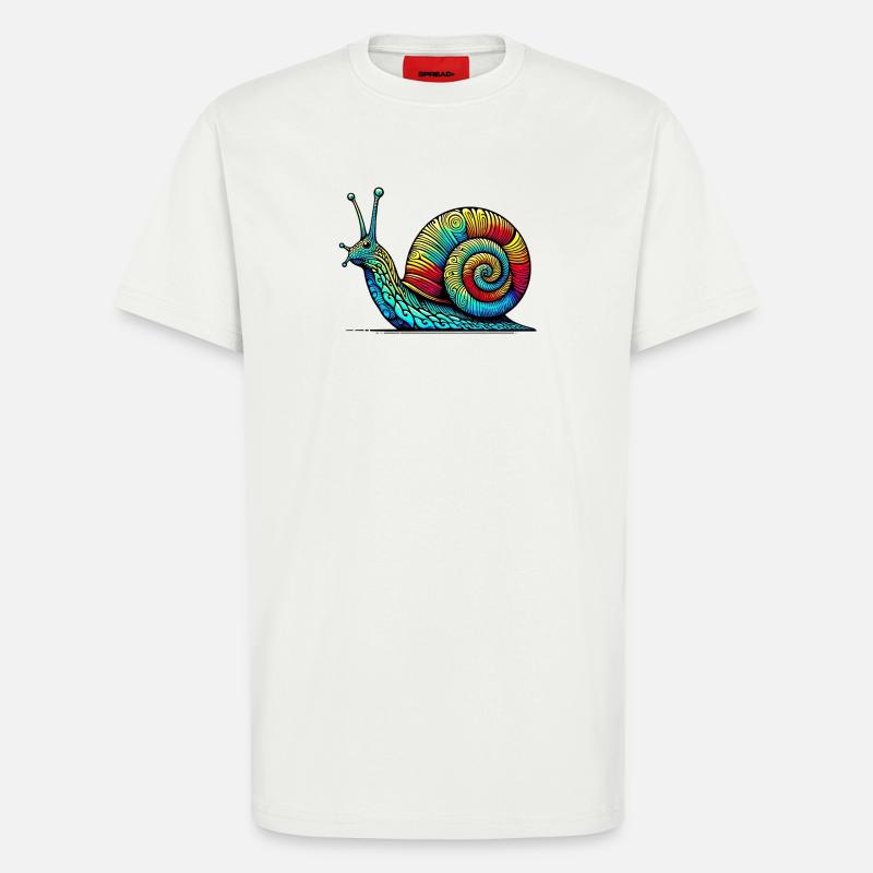 Escargot - T-shirt bio décontracté fabriqué en UE - OFF WHITE