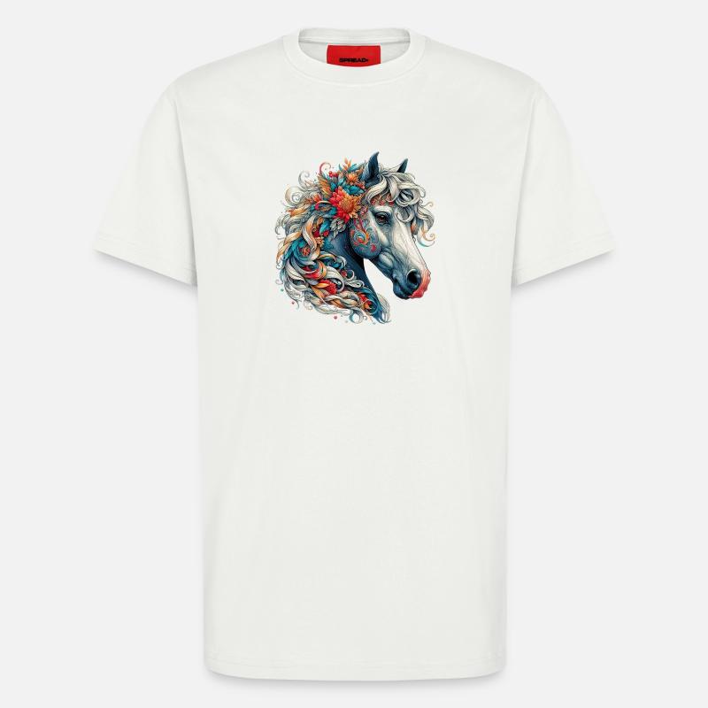 Pferd - T-Shirt - made by SPREAD - OFF WHITE