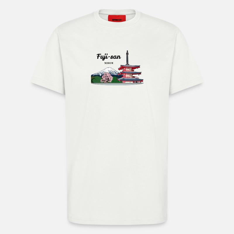 Berg Fuji, Japan, Pagode - T-Shirt - made by SPREAD - OFF WHITE