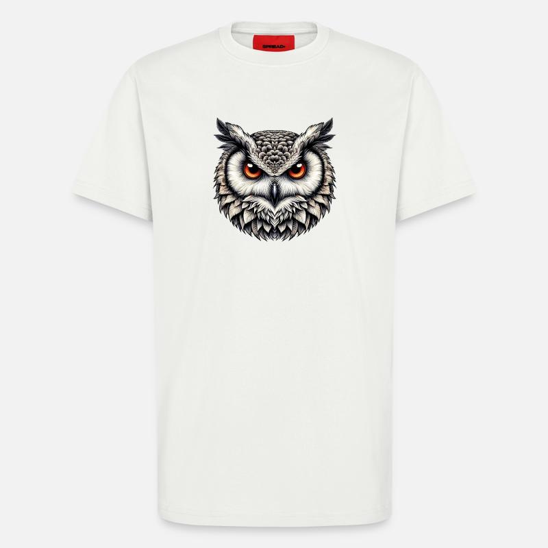 Eule - T-Shirt - made by SPREAD - OFF WHITE