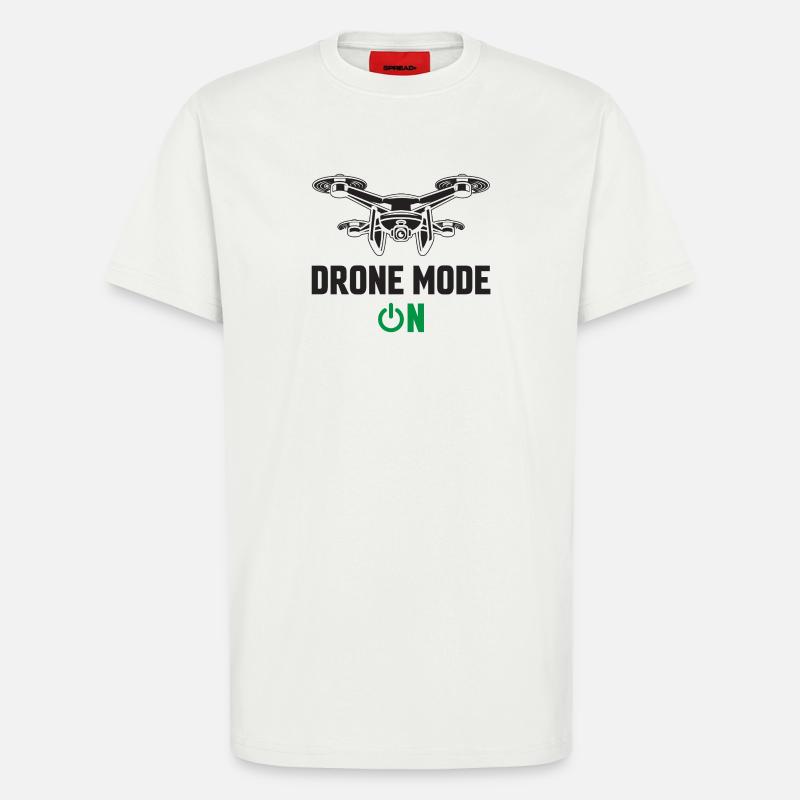 Mode drone activé - T-shirt bio décontracté fabriqué en UE - OFF WHITE