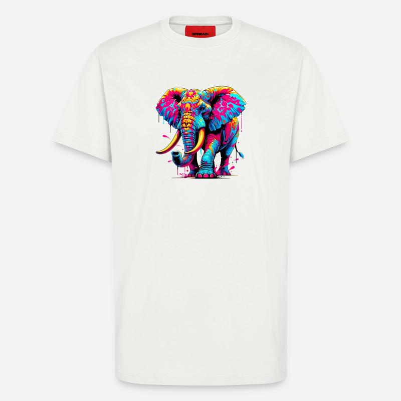 Elefant - T-Shirt - made by SPREAD - OFF WHITE