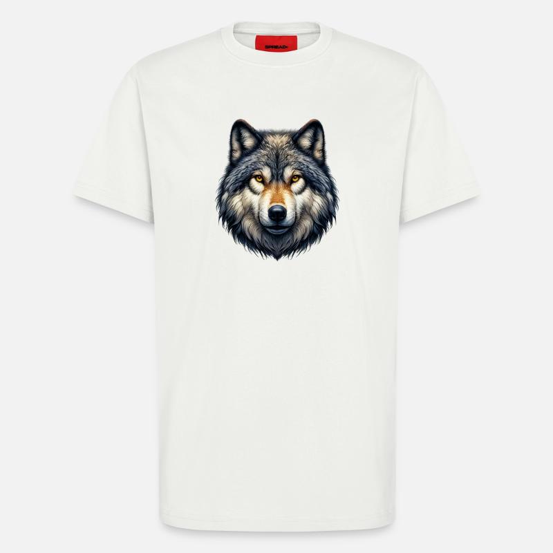 Wolf - T-Shirt - made by SPREAD - OFF WHITE