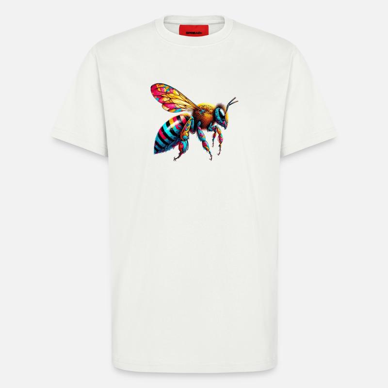 Bee - T-Shirt - made by SPREAD - OFF WHITE