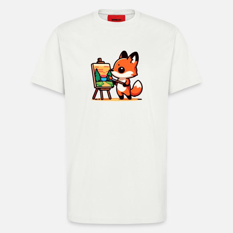 Fox Palette: Der Waldmaler - T-Shirt - made by SPREAD - OFF WHITE