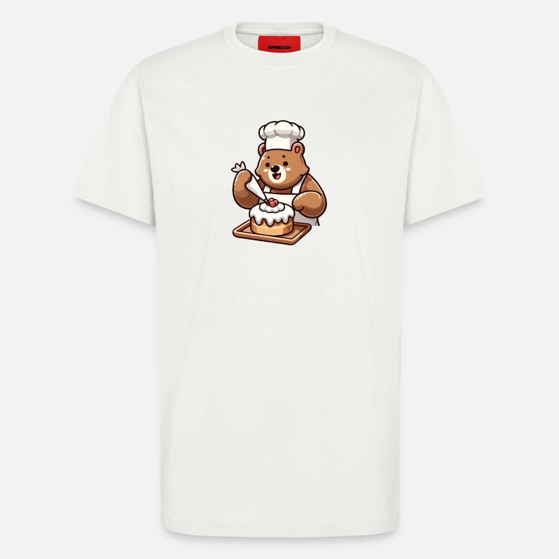 Baker Bear: Der Kuchenbeschwörer - T-Shirt - made by SPREAD - OFF WHITE