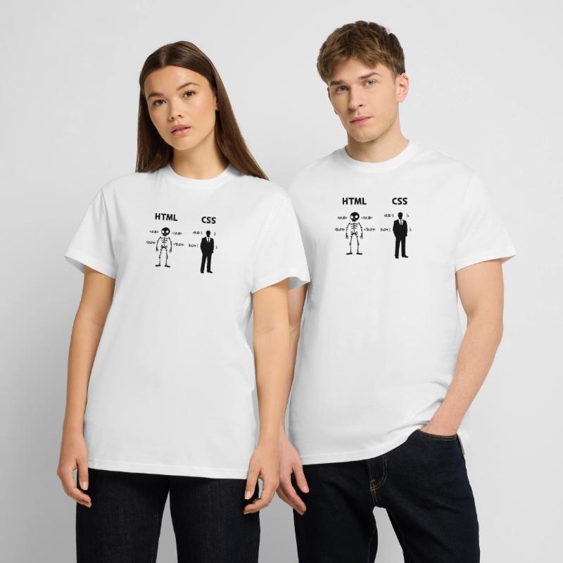 Développeur Programmeur Coden Code de script CSS T-shirt bio décontracté fabriqué en UE