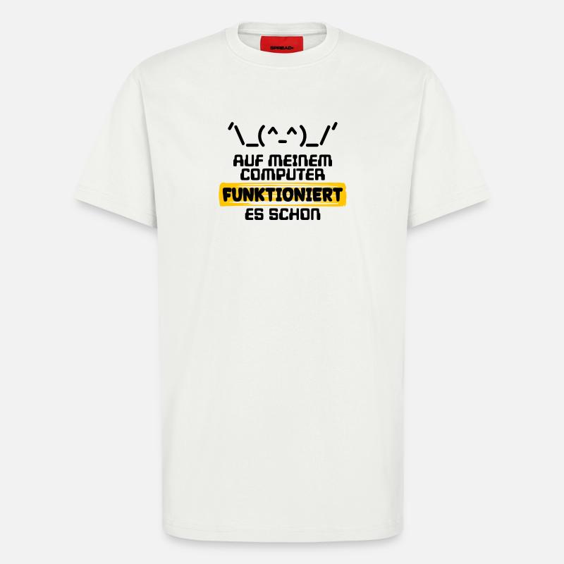 Erklæring om udviklererklæring Kode Scripting Programmør - Organic relaxed T-shirt made in EU - OFF WHITE