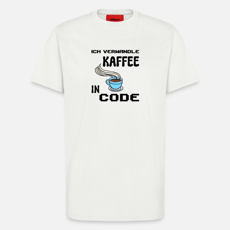 Coden Computerfreak Déclaration du développeur Nerd - T-shirt bio décontracté fabriqué en UE - OFF WHITE