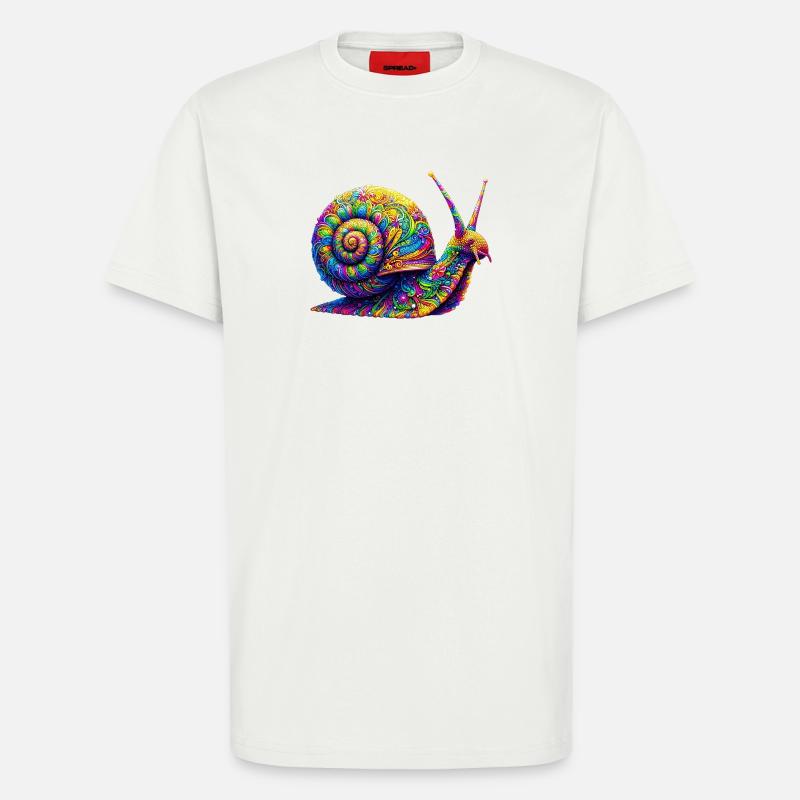 Escargot - T-shirt bio décontracté fabriqué en UE - OFF WHITE