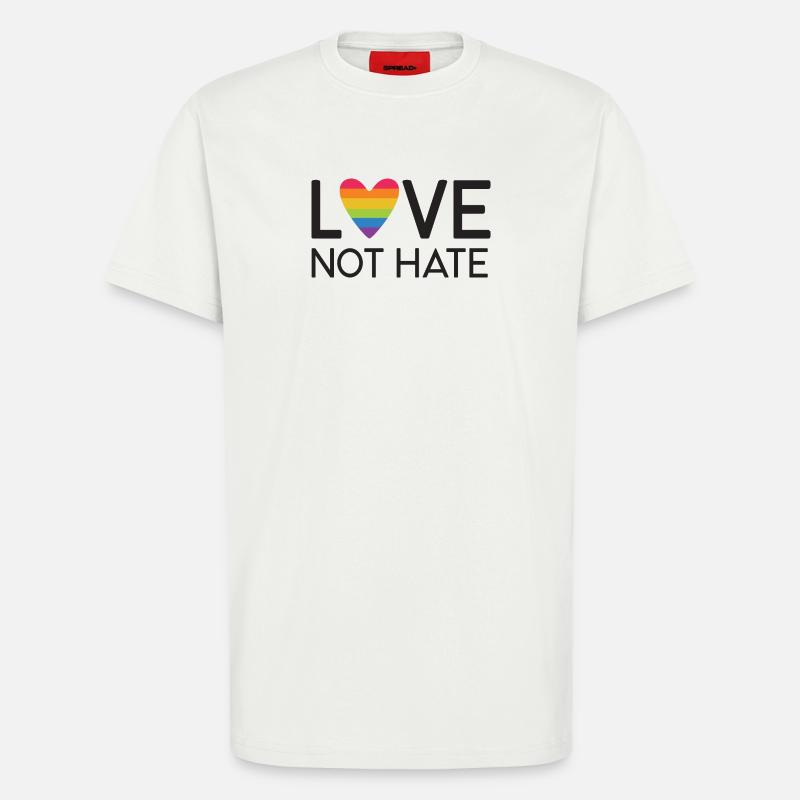 LGBT Pride Month - Love No Hate - T-Shirt - made by SPREAD - OFF WHITE
