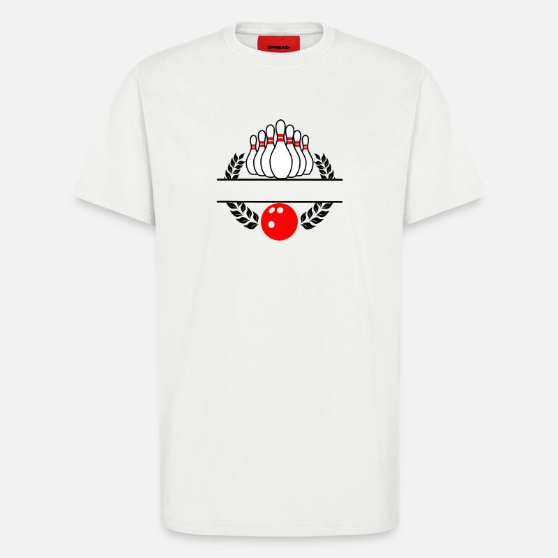Bowling Lorbeerkranz Rotes Bowling - T-Shirt - made by SPREAD - OFF WHITE