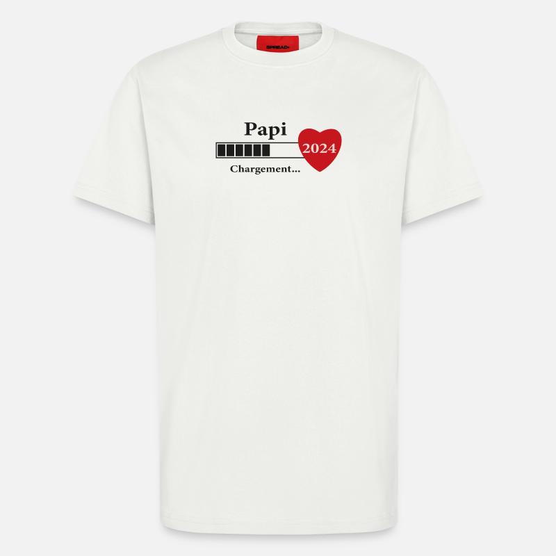 Opa - zukünftiger Opa Loading - T-Shirt - made by SPREAD - OFF WHITE