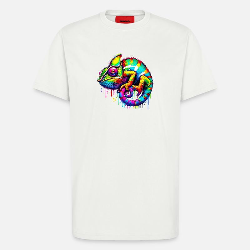 Chamäleon - T-Shirt - made by SPREAD - OFF WHITE