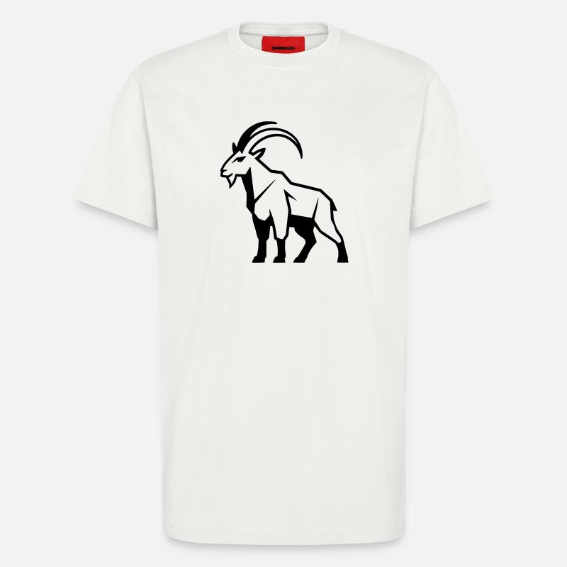 Bergziege geometrisch - T-Shirt - made by SPREAD - OFF WHITE