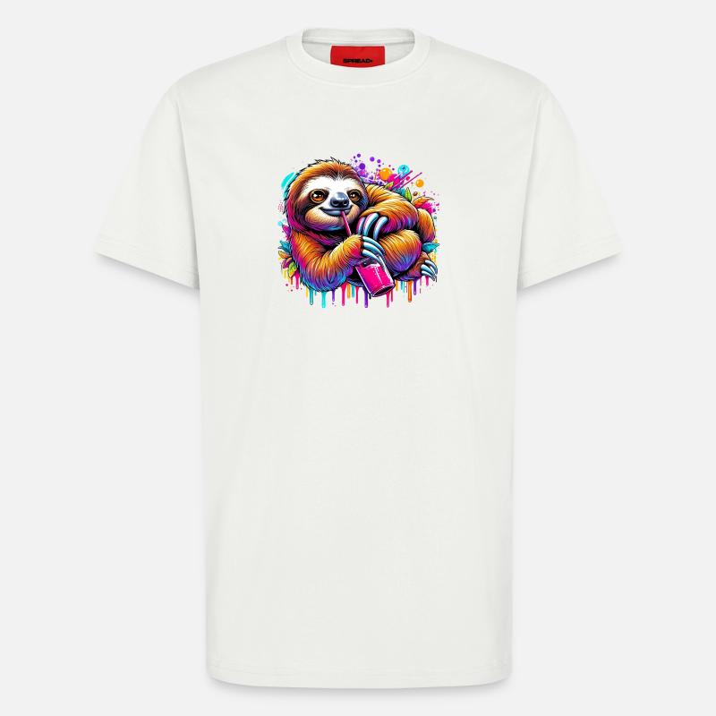 Faultier - T-Shirt - made by SPREAD - OFF WHITE