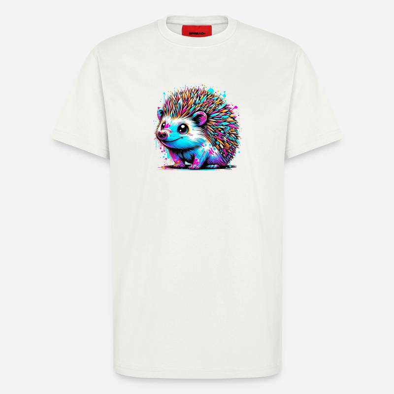 Hérisson - T-shirt bio décontracté fabriqué en UE - OFF WHITE