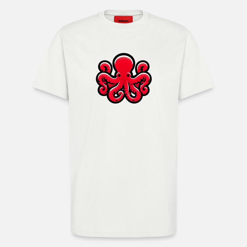 Krake - T-Shirt - made by SPREAD - OFF WHITE