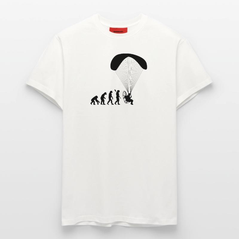 Paramotoring Human Evolution Funny T-Shirt - made by SPREAD
