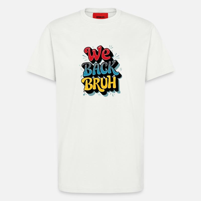 Conception de texte rétro joyeuse - T-shirt bio décontracté fabriqué en UE - OFF WHITE