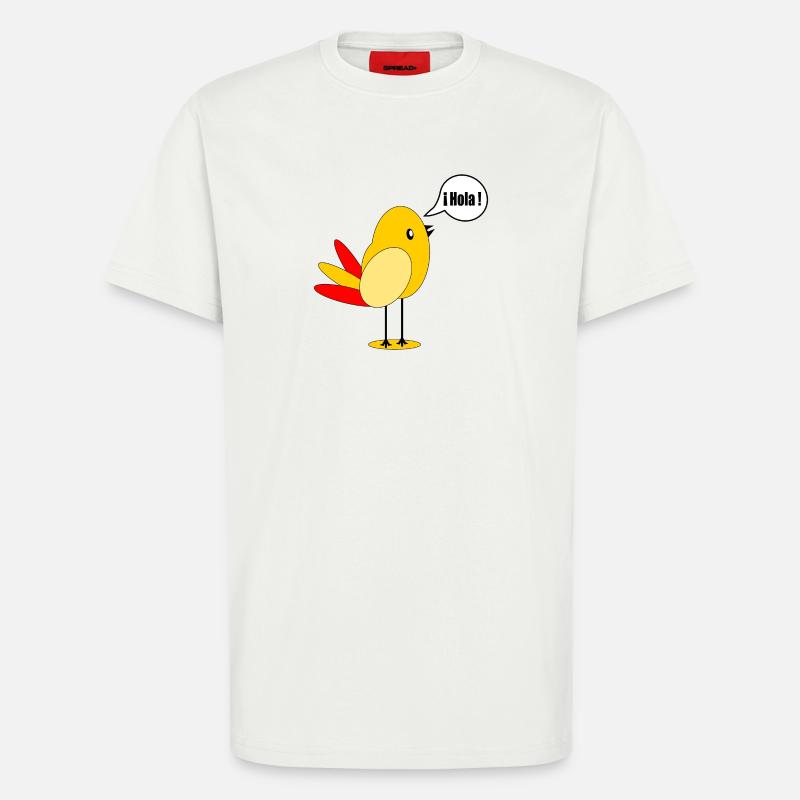 SPANIEN LÄNDERFAHNE SPANISCH VOGEL - T-Shirt - made by SPREAD - OFF WHITE