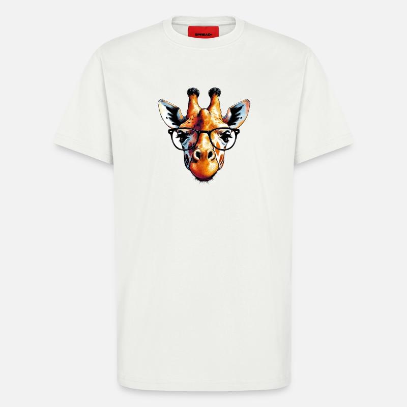 Giraffe mit Brille - T-Shirt - made by SPREAD - OFF WHITE