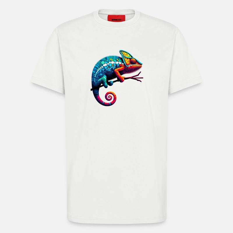Chamäleon - T-Shirt - made by SPREAD - OFF WHITE