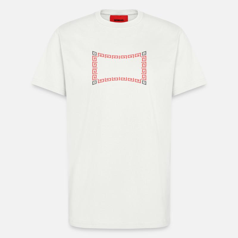 Frame pattern red - T-Shirt - made by SPREAD - OFF WHITE