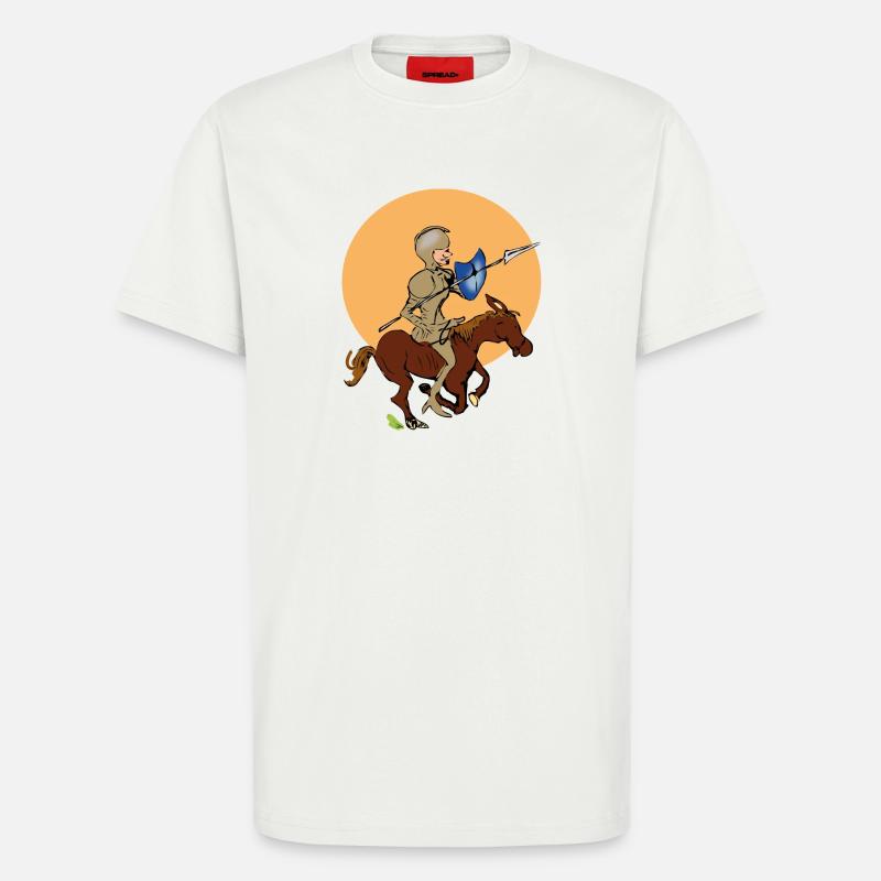 Ritter auf Pferd - T-Shirt - made by SPREAD - OFF WHITE