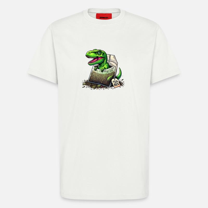 Tea Rex T-Rex Dinosaurier - T-Shirt - made by SPREAD - OFF WHITE
