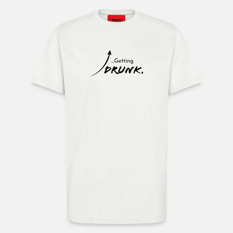 Getting drunk, version 1 - T-Shirt - made by SPREAD - OFF WHITE