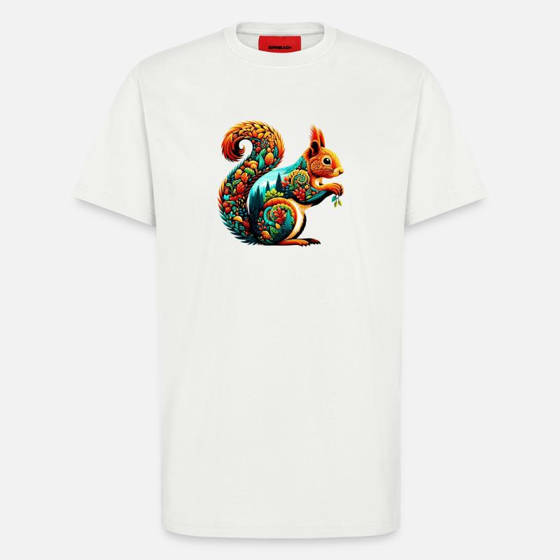 Eichhörnchen - T-Shirt - made by SPREAD - OFF WHITE