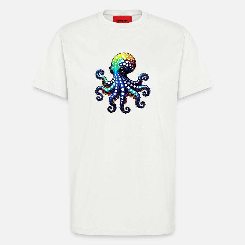Krake - T-Shirt - made by SPREAD - OFF WHITE