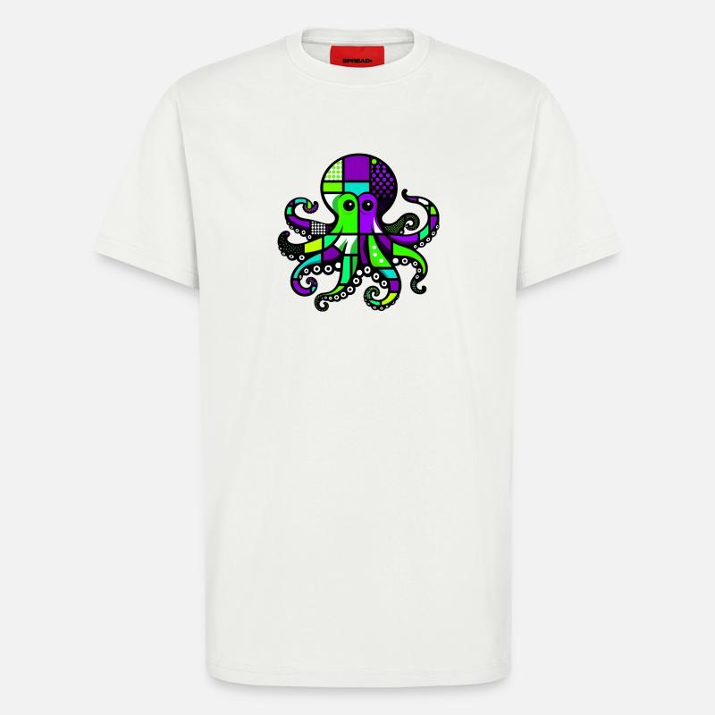 Octopus - T-Shirt - made by SPREAD - OFF WHITE