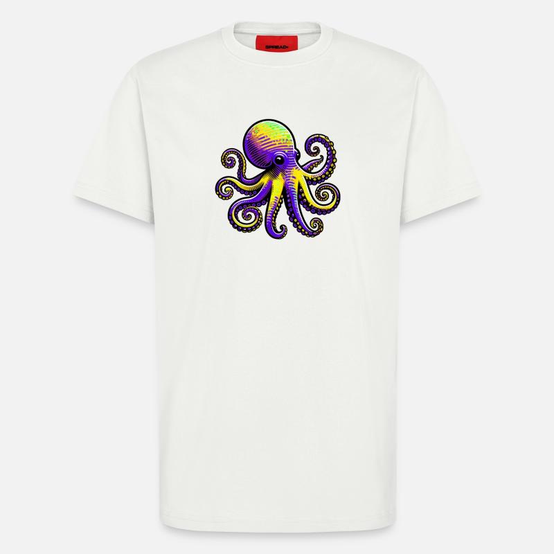Krake - T-Shirt - made by SPREAD - OFF WHITE