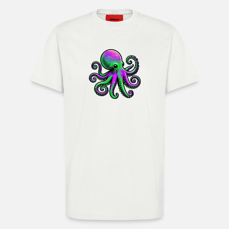 Krake - T-Shirt - made by SPREAD - OFF WHITE