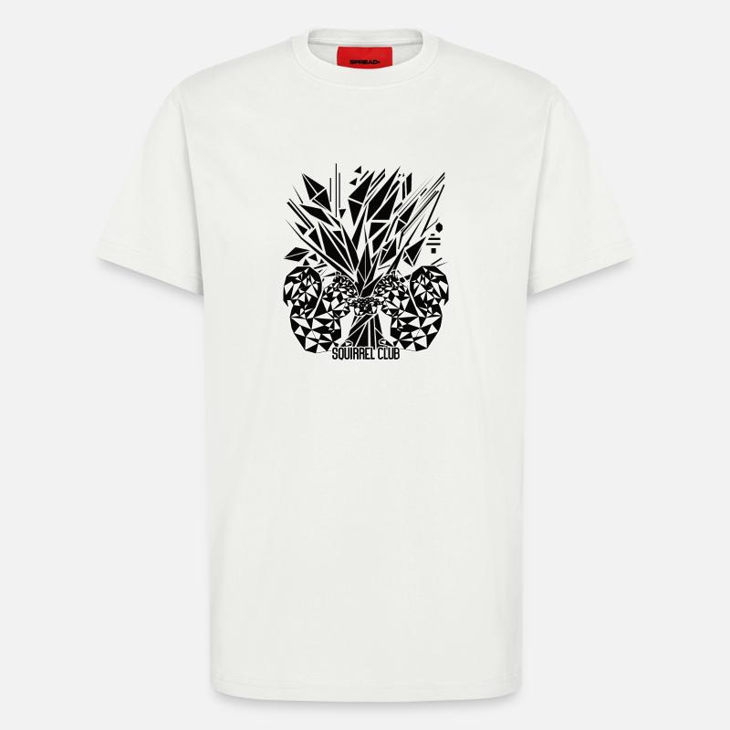 Lebensbaum mit Eichhörnchen – Geometrisches Design - T-Shirt - made by SPREAD - OFF WHITE