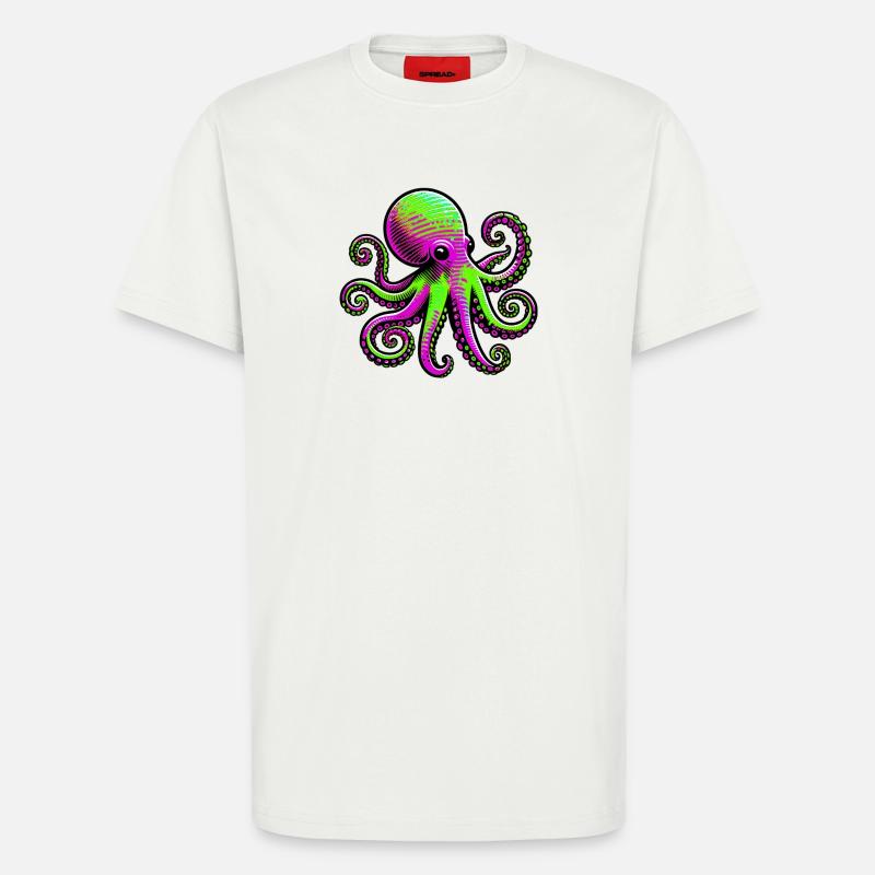 Octopus - T-Shirt - made by SPREAD - OFF WHITE