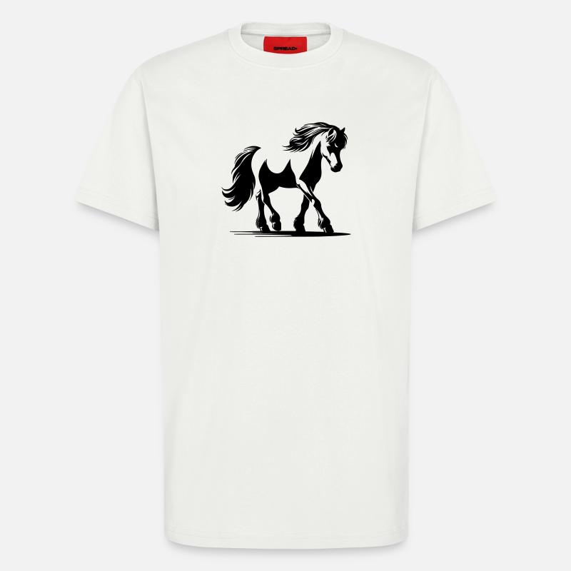 Pferd Deutsches Reitpony - T-Shirt - made by SPREAD - OFF WHITE