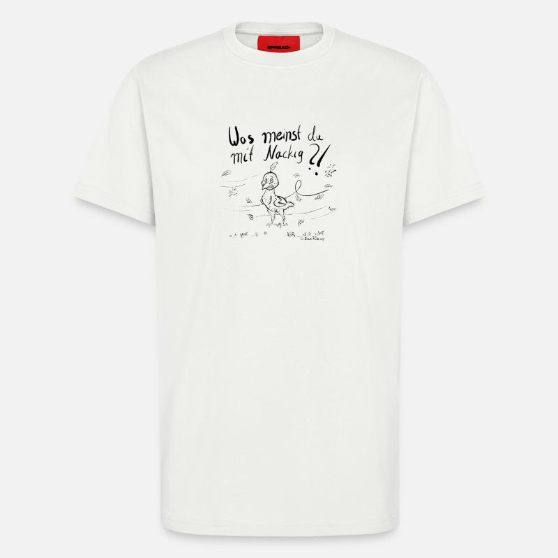Ein Mausender Vogel im Herbstwind - T-Shirt - made by SPREAD - OFF WHITE