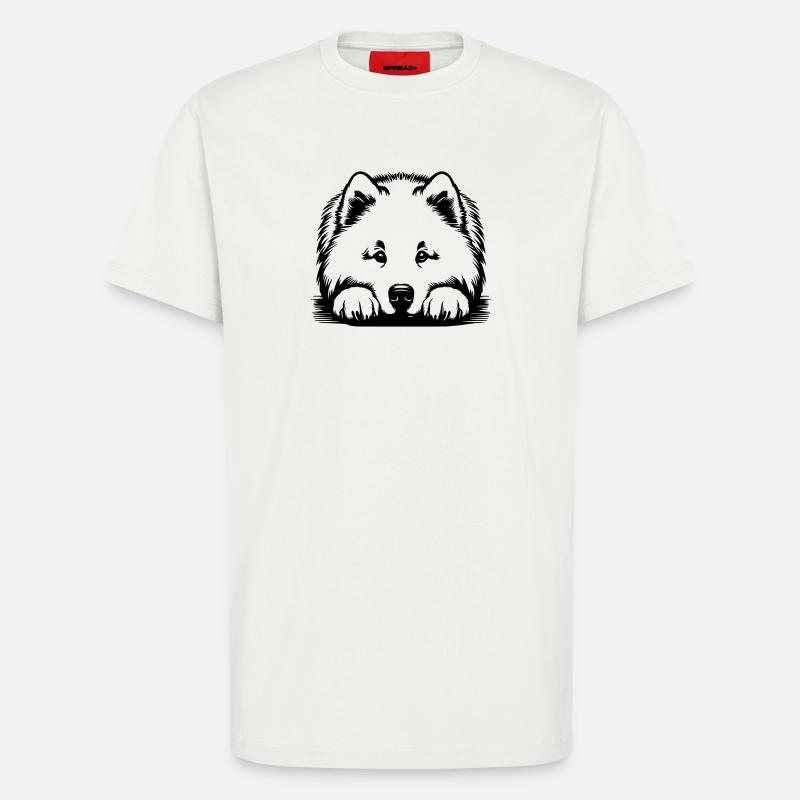 Samojede Kopf mit Pfoten - T-Shirt - made by SPREAD - OFF WHITE