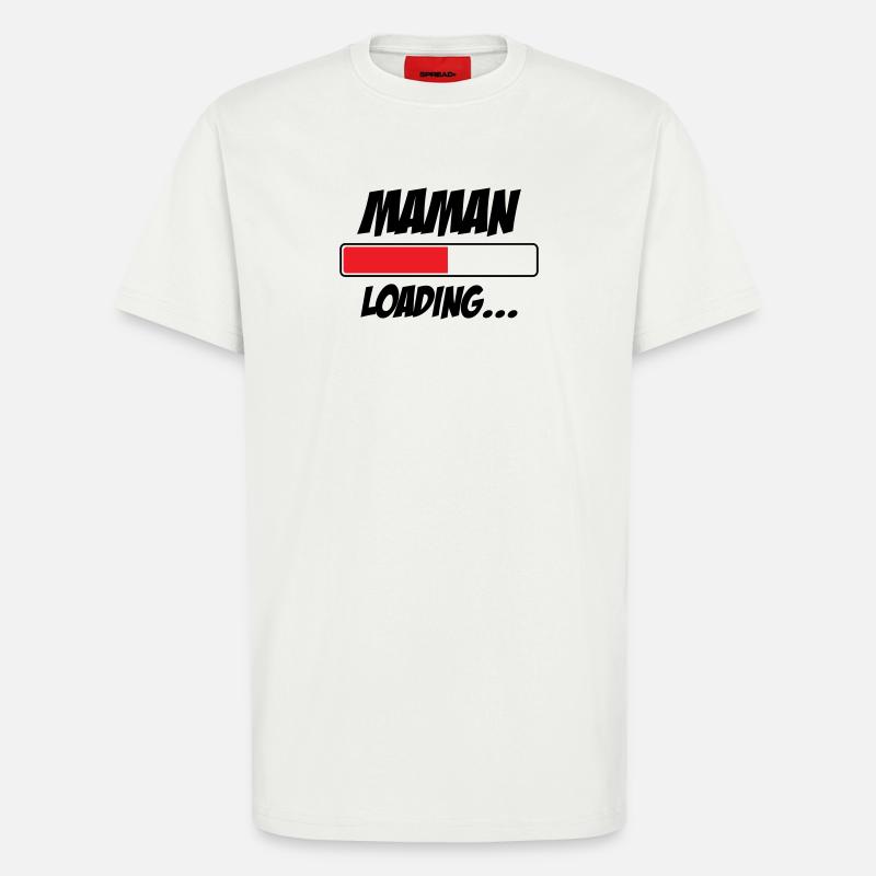 Mama lädt... Bitte warten - Werdende Mutter - T-Shirt - made by SPREAD - OFF WHITE