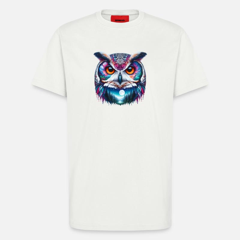 Eule - T-Shirt - made by SPREAD - OFF WHITE