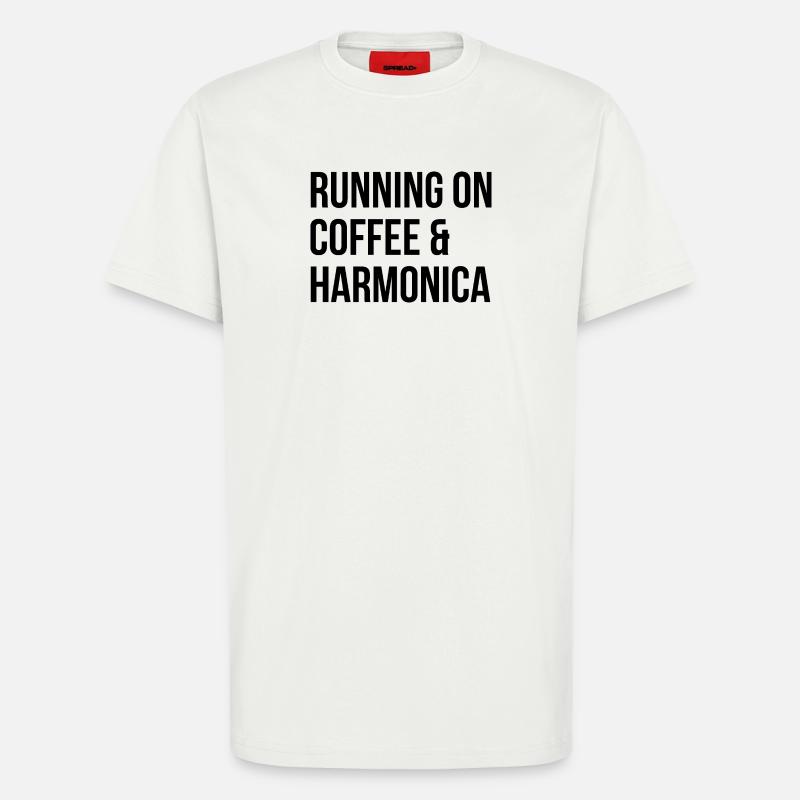 Harmonica Harmonica Harmonica - T-shirt bio décontracté fabriqué en UE - OFF WHITE