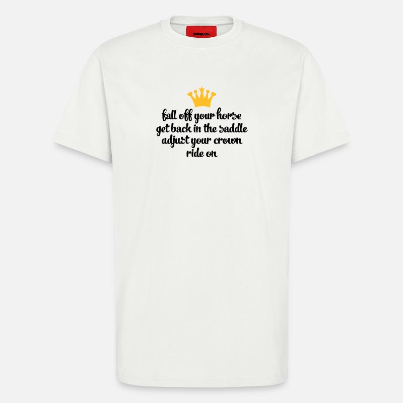 chevaucher - T-shirt bio décontracté fabriqué en UE - OFF WHITE