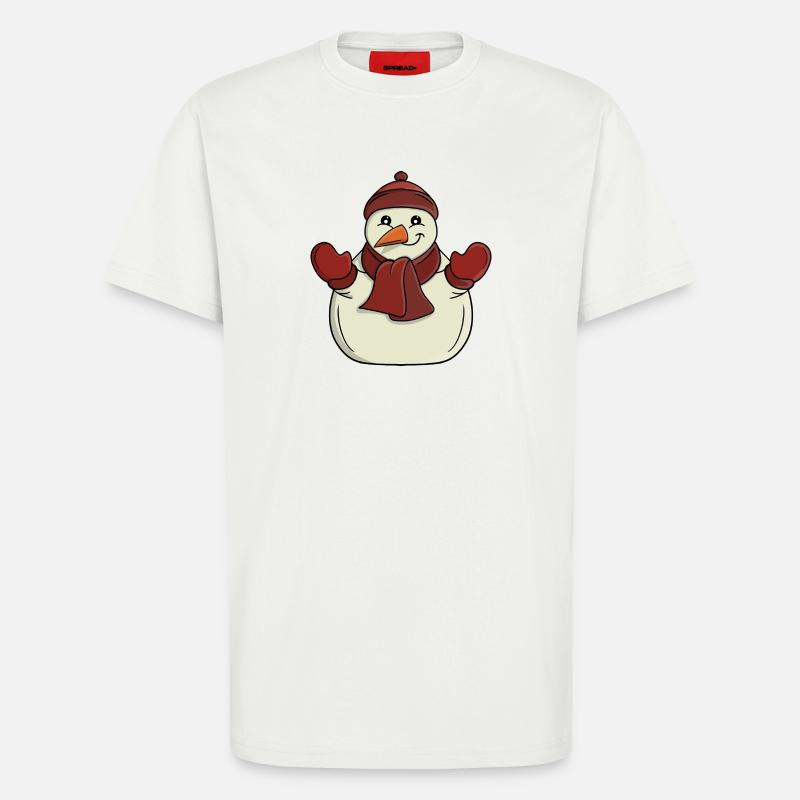 Niedlicher Schneemann Wintersaison - T-Shirt - made by SPREAD - OFF WHITE